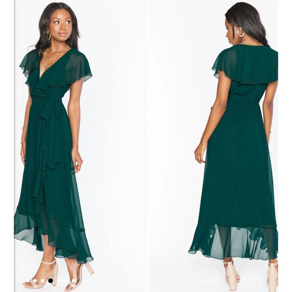 Show Me Your Mumu Jess Ruffle Midi Dress Size XS - Picture 2 of 5